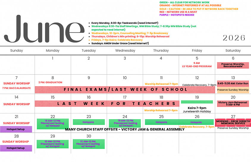 Updated Calendar as of 06/16/26!